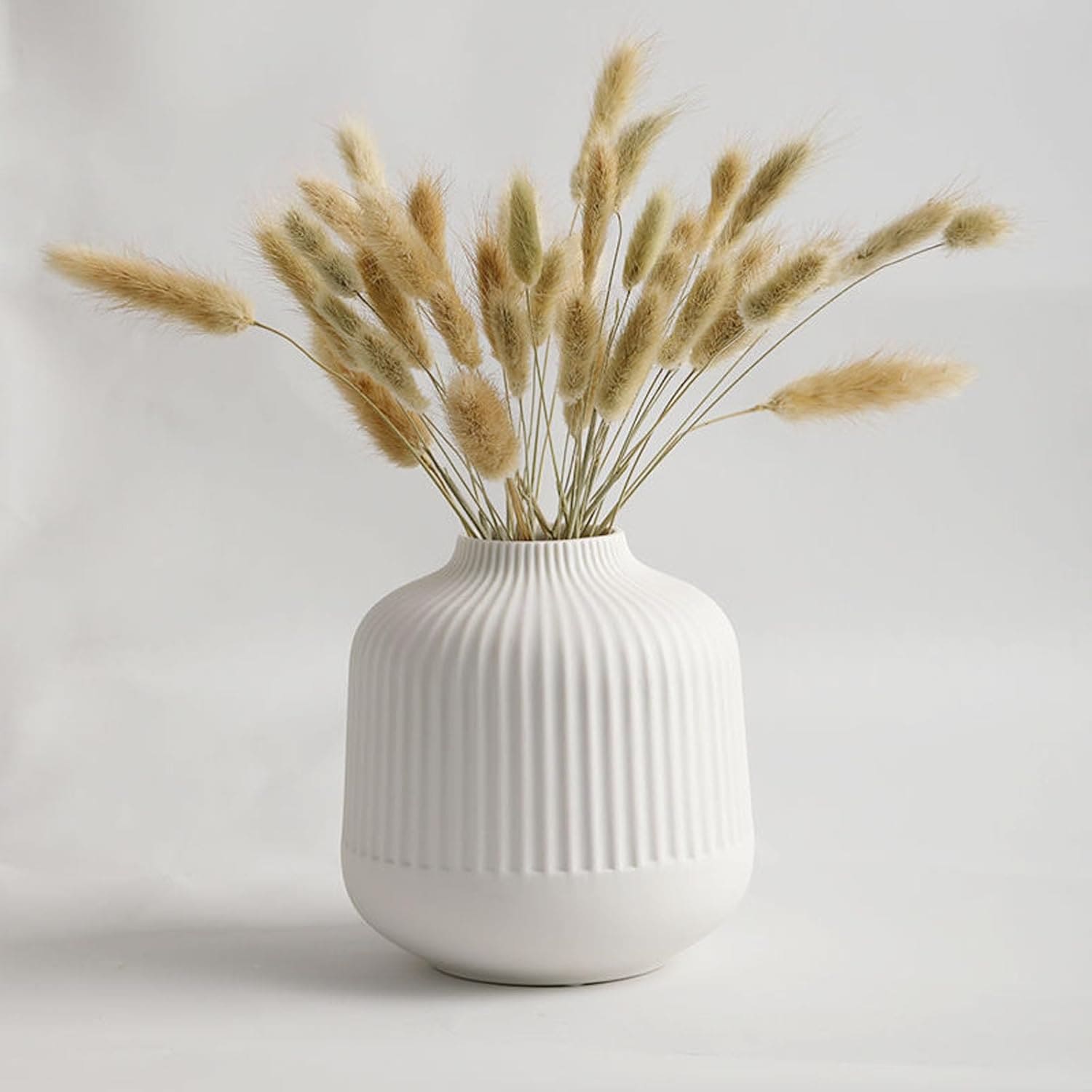 White Ceramic Vase for Flowers