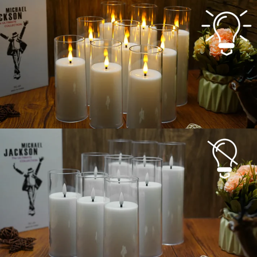 Led Flameless Candles - Pack of 9