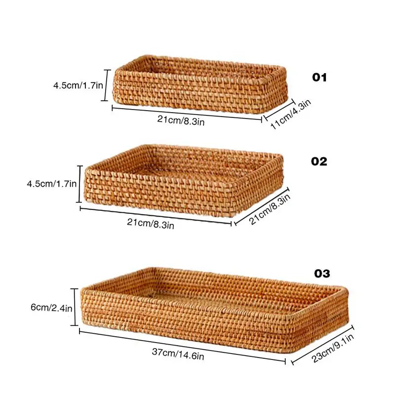 rattan storage basket