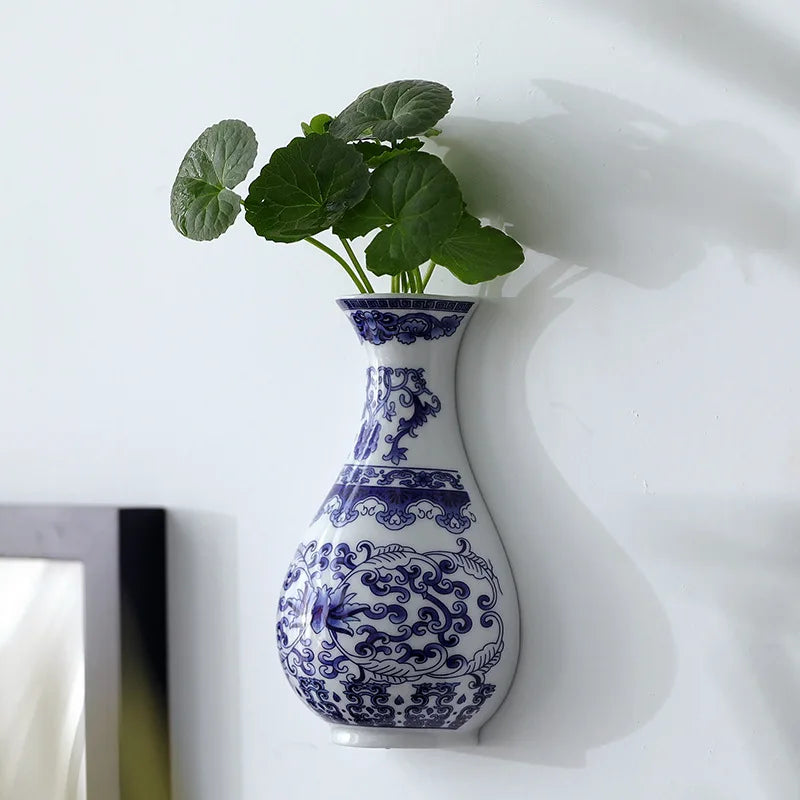 Blue and White Ceramic Vase 1-PC