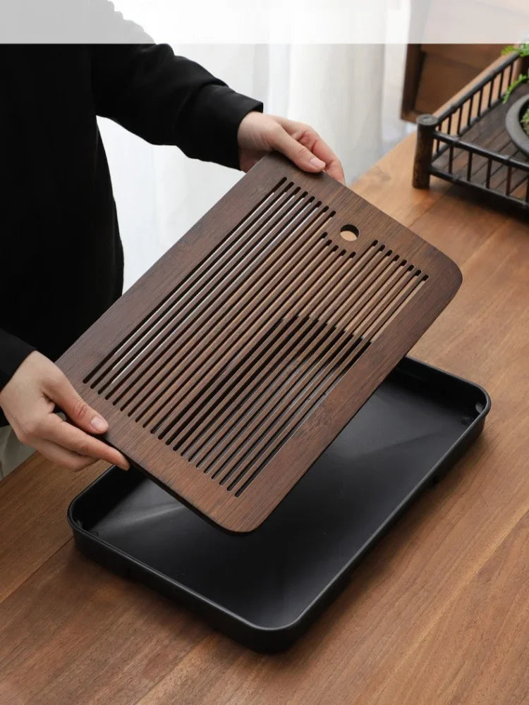 Portable Bamboo Tea Tray