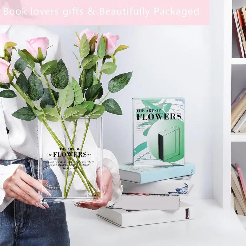 Clear Acrylic Book Vase
