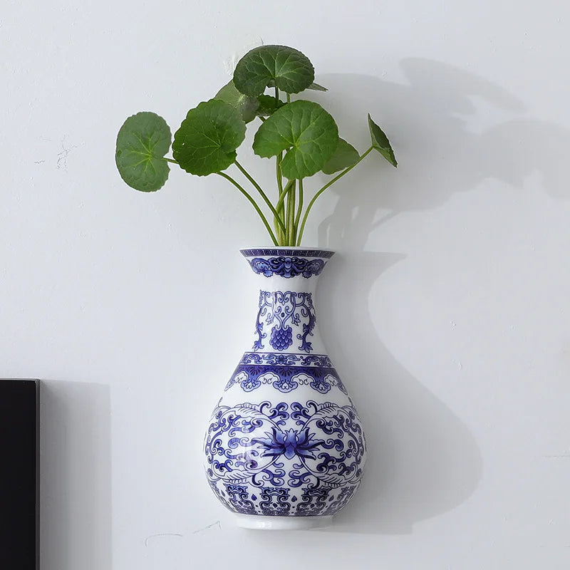 Blue and White Ceramic Vase 1-PC