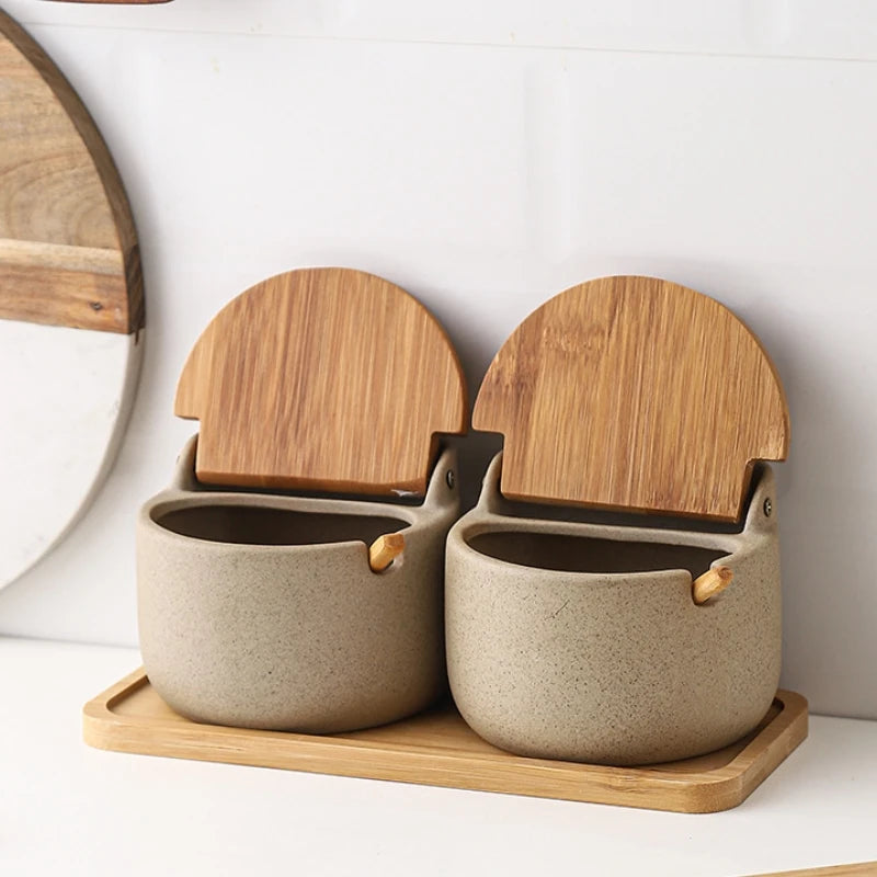Ceramic Seasoning Jar with Lid