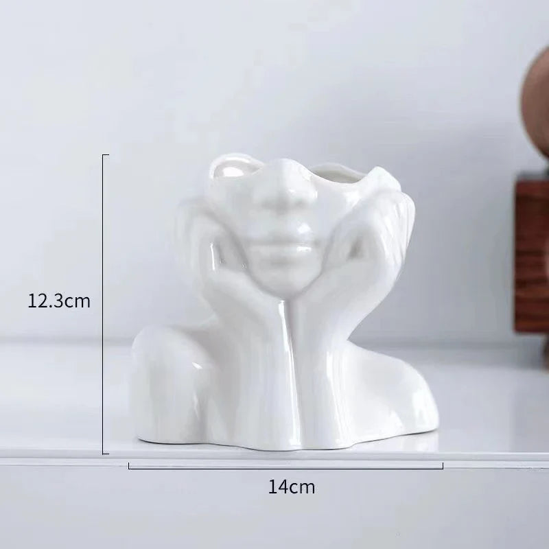 Ceramic Face Vase