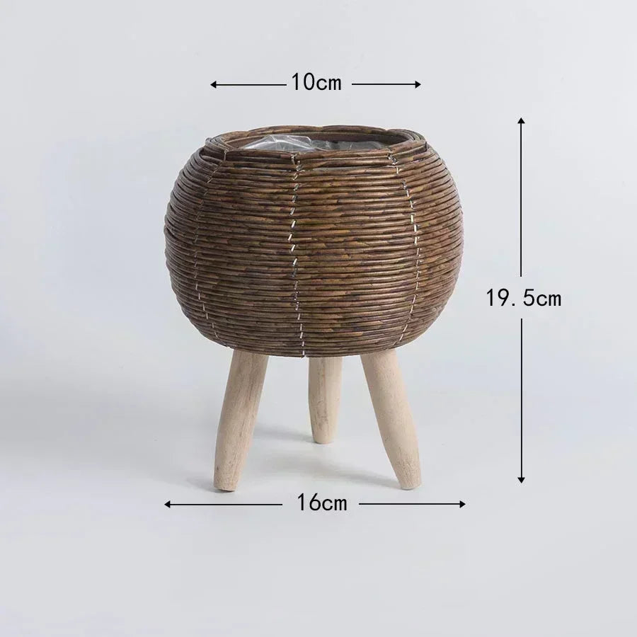 Handmade Rattan Flower Pot