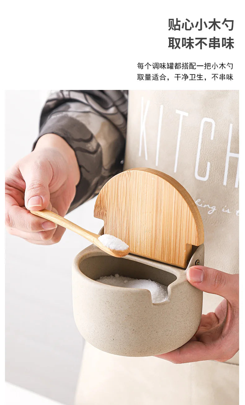 Ceramic Seasoning Jar with Lid