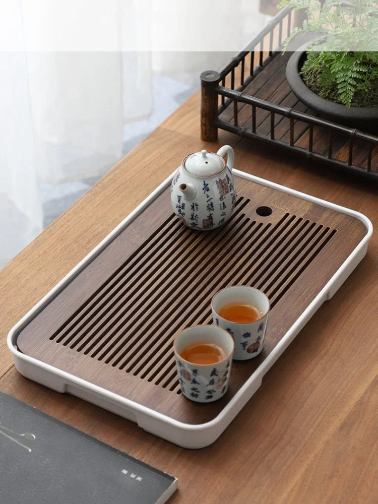 Portable Bamboo Tea Tray