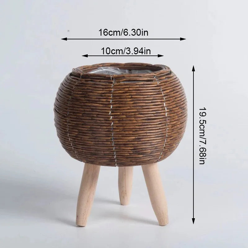 Handmade Rattan Flower Pot