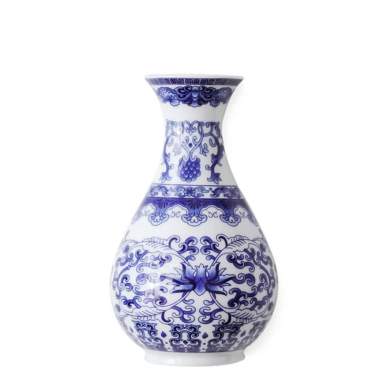 Blue and White Ceramic Vase 1-PC