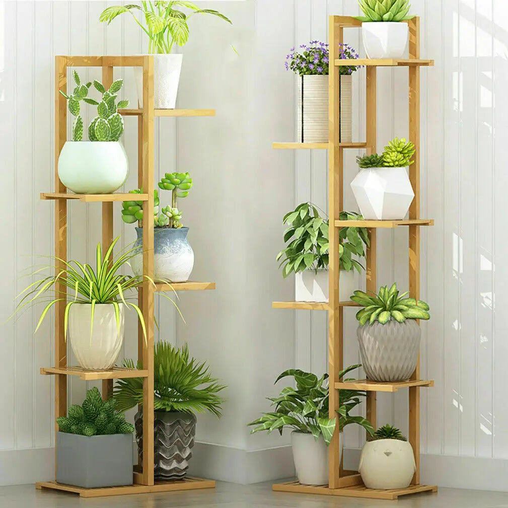 Bamboo Plant Stand for Indoor Outdoor