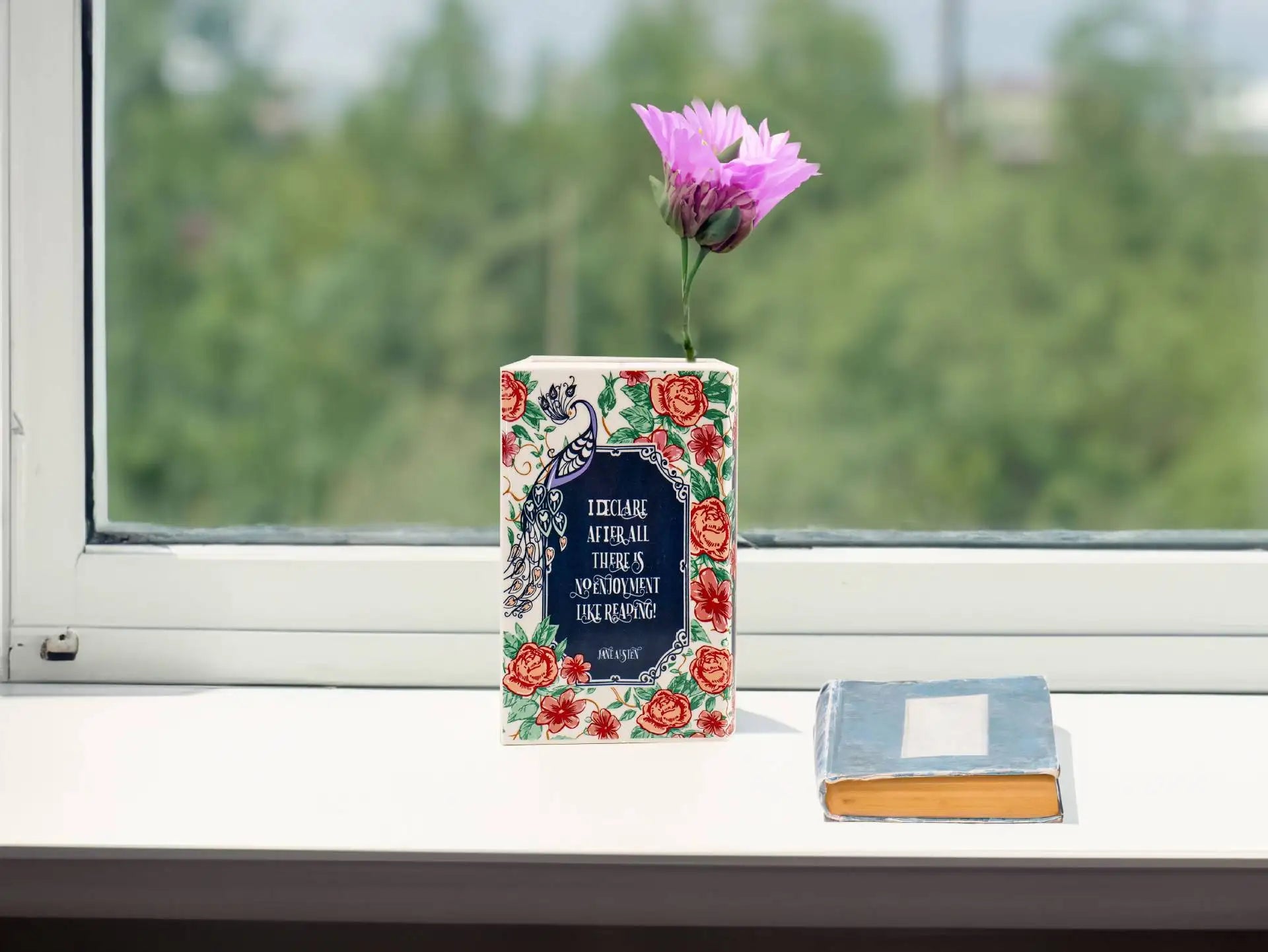 Ceramic Flowers Book Vase