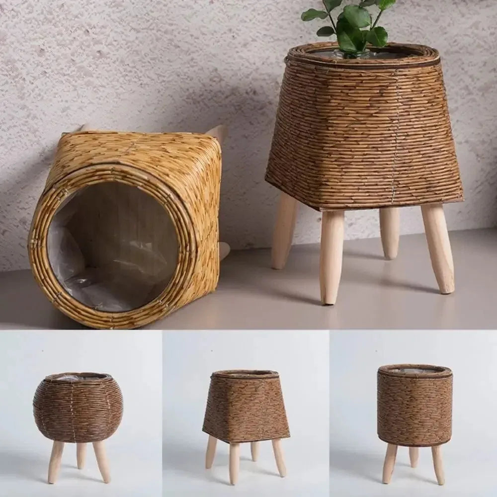 Handmade Rattan Flower Pot