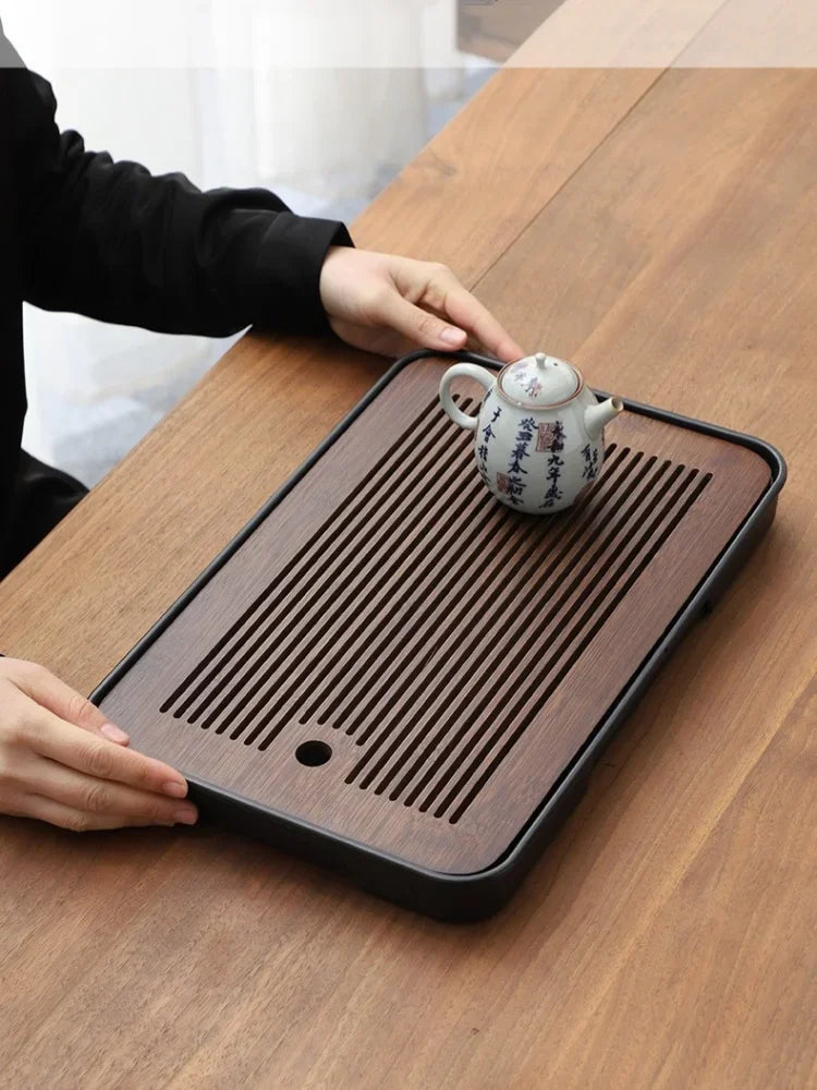 Portable Bamboo Tea Tray