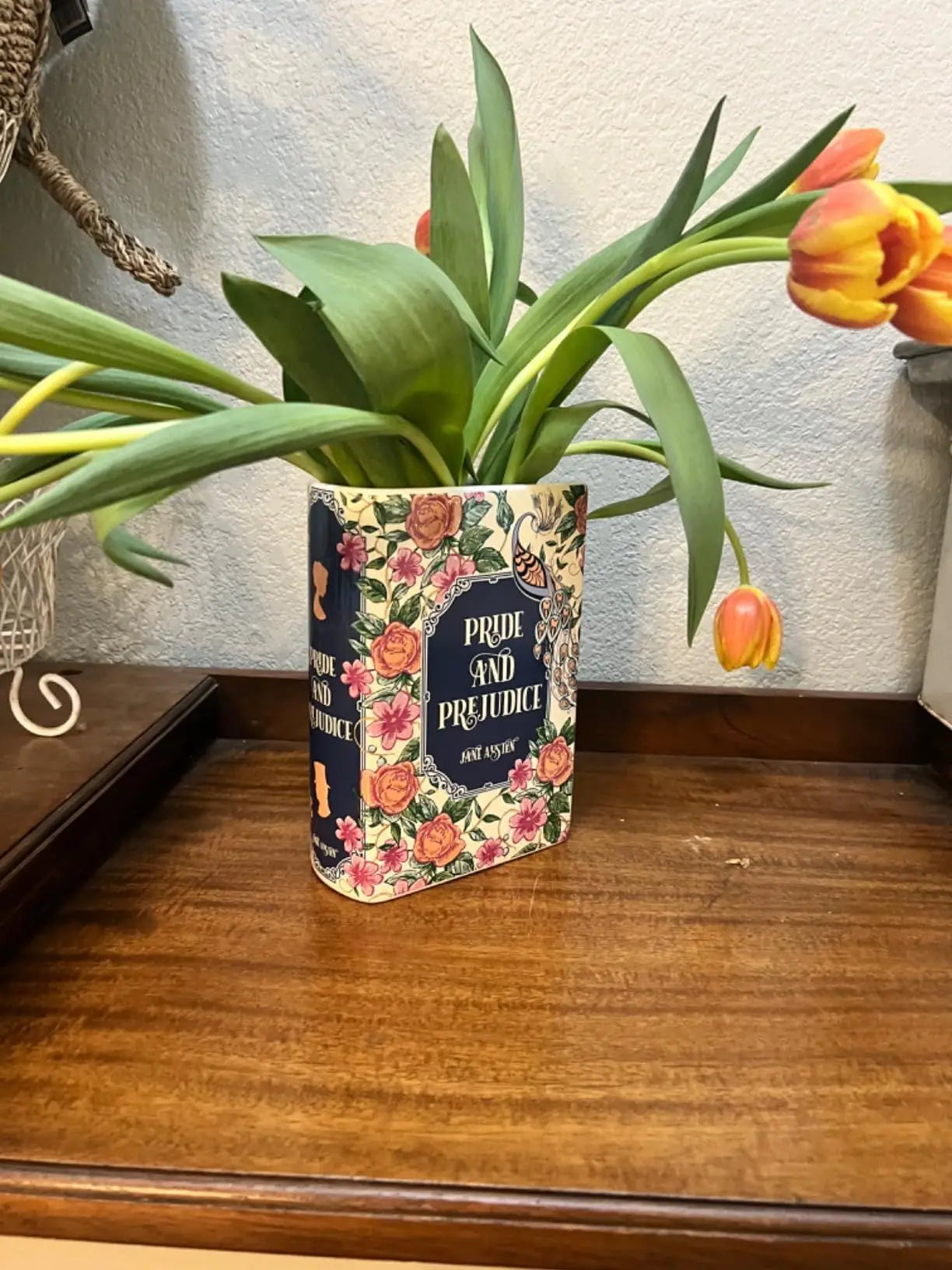 Ceramic Flowers Book Vase