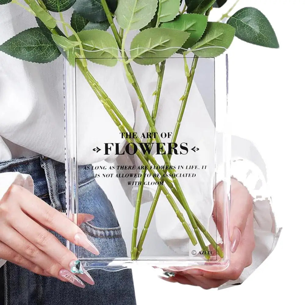 Clear Acrylic Book Vase