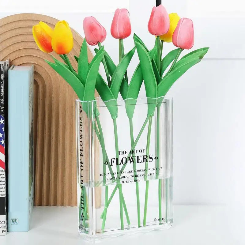 Clear Acrylic Book Vase