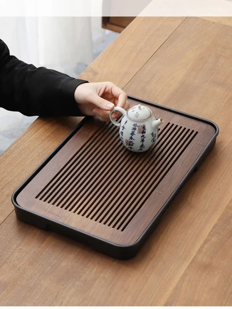Portable Bamboo Tea Tray