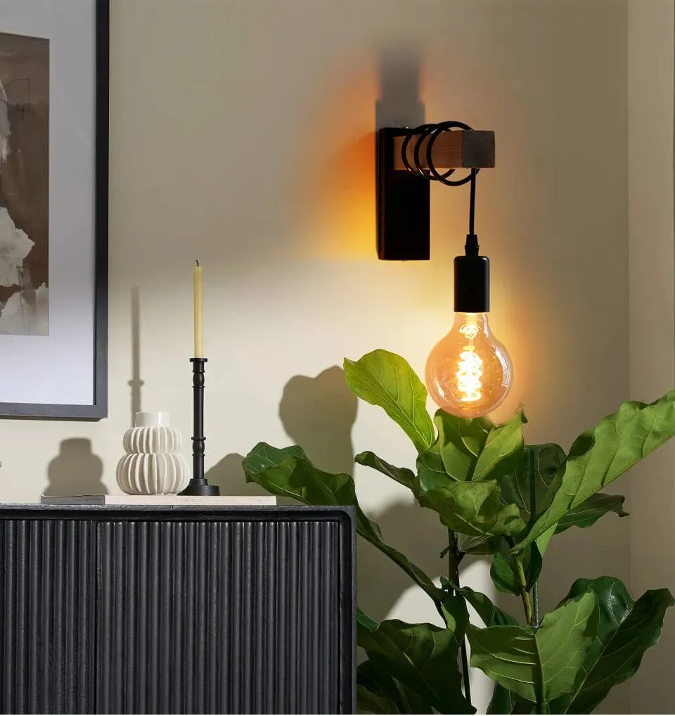 Retro Wood Led Wall Lamp