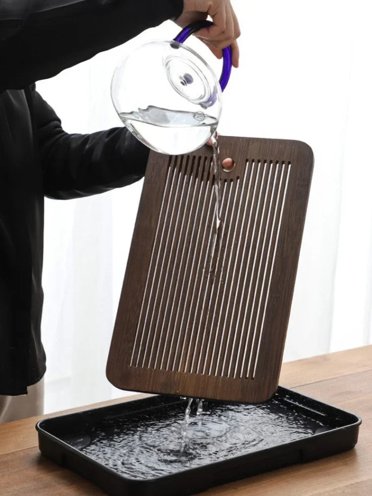 Portable Bamboo Tea Tray