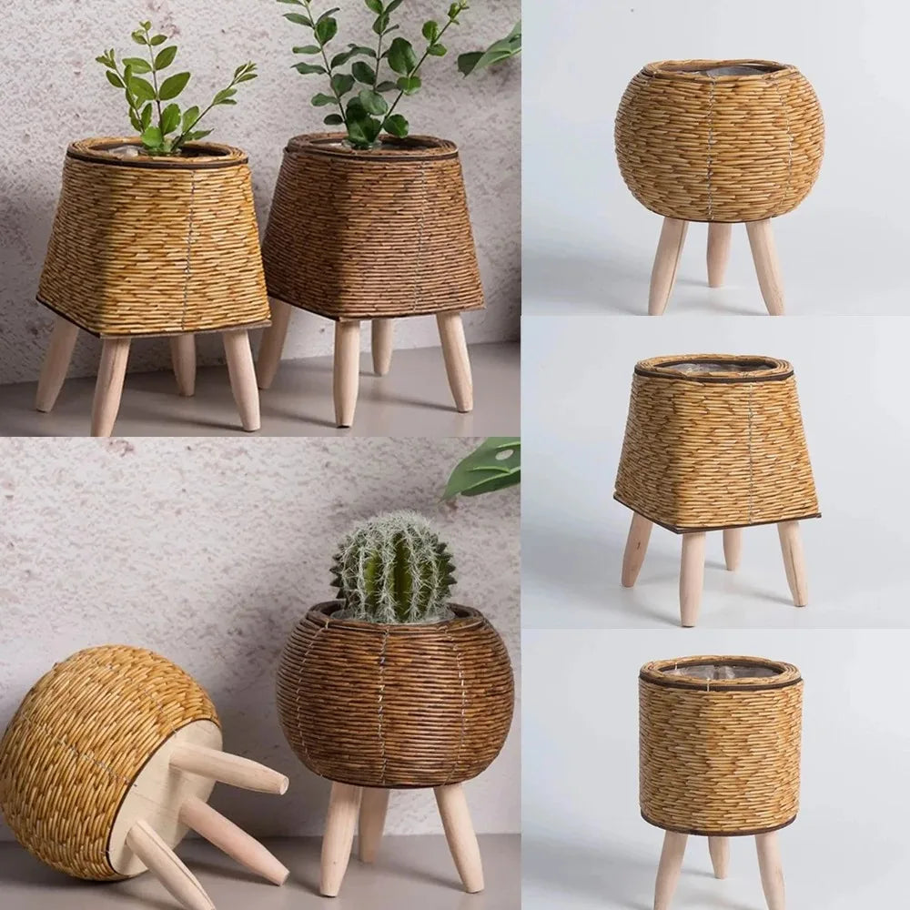 Handmade Rattan Flower Pot