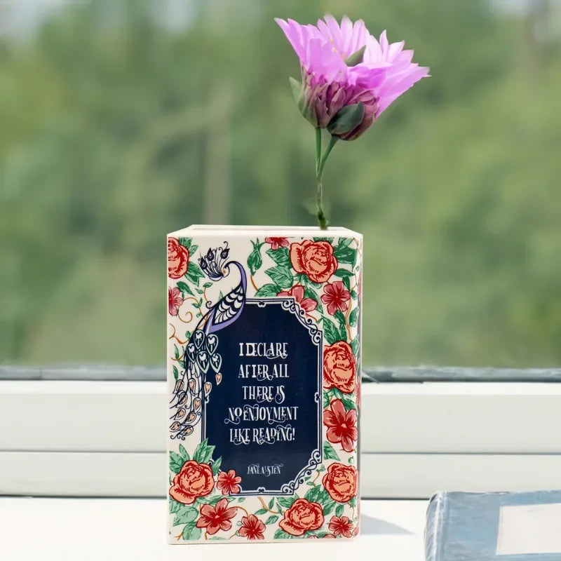 Ceramic Flowers Book Vase