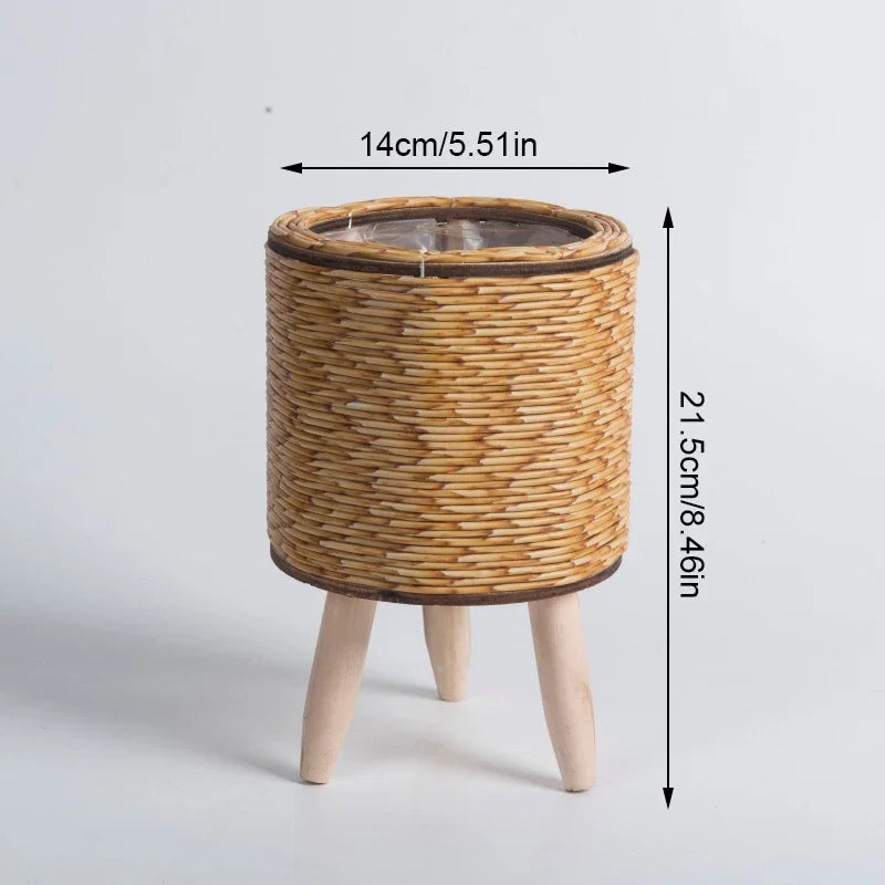 Nordic Rattan Flower Pot