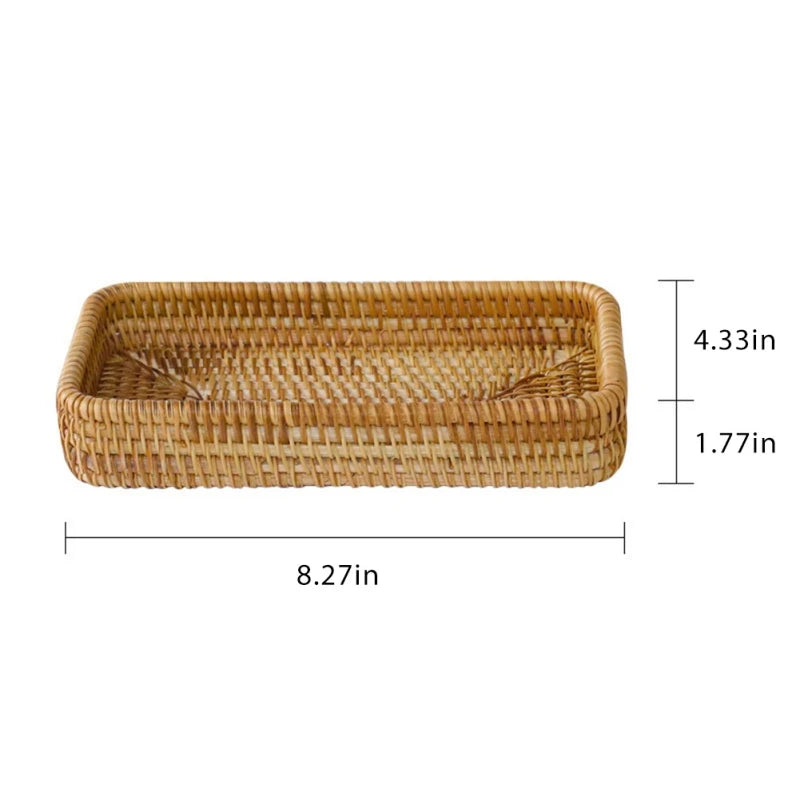 Handwoven Rattan Storage Basket