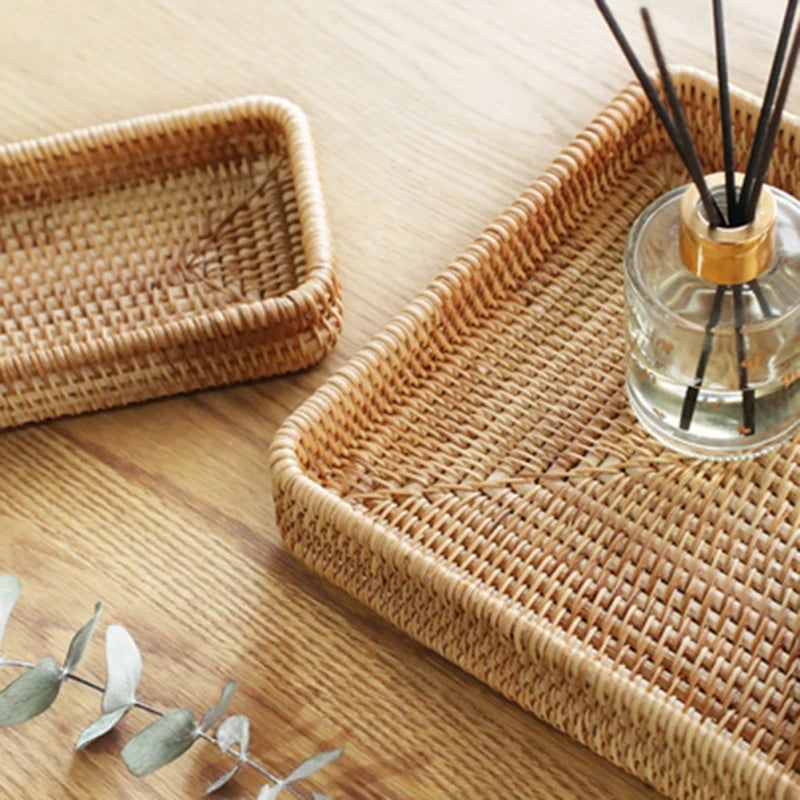 Handwoven Rattan Storage Basket