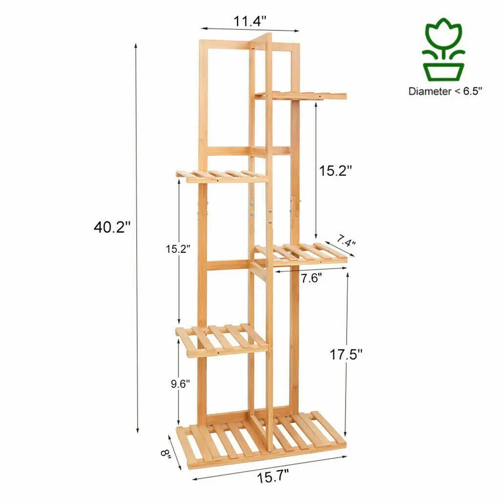 Bamboo Plant Stand for Indoor Outdoor
