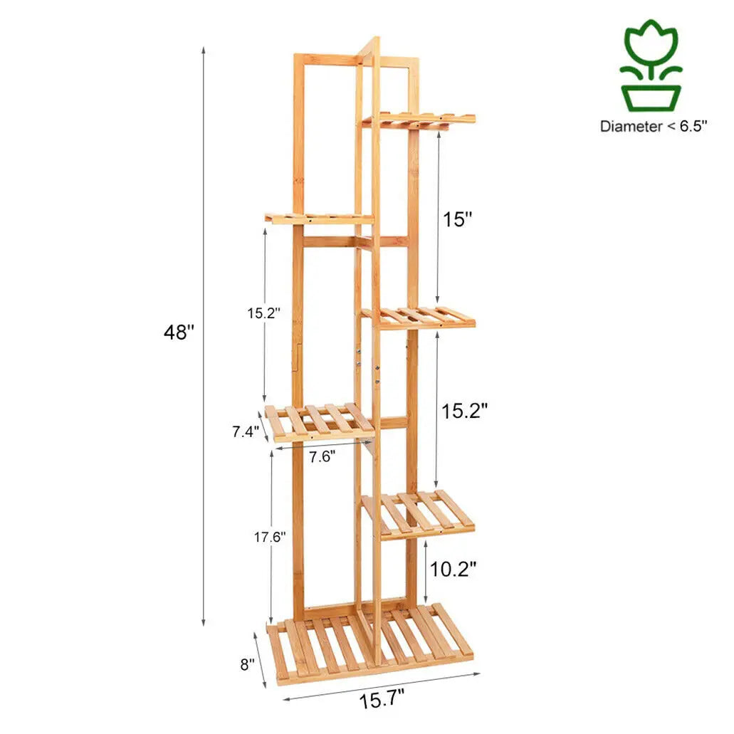 Bamboo Plant Stand for Indoor Outdoor