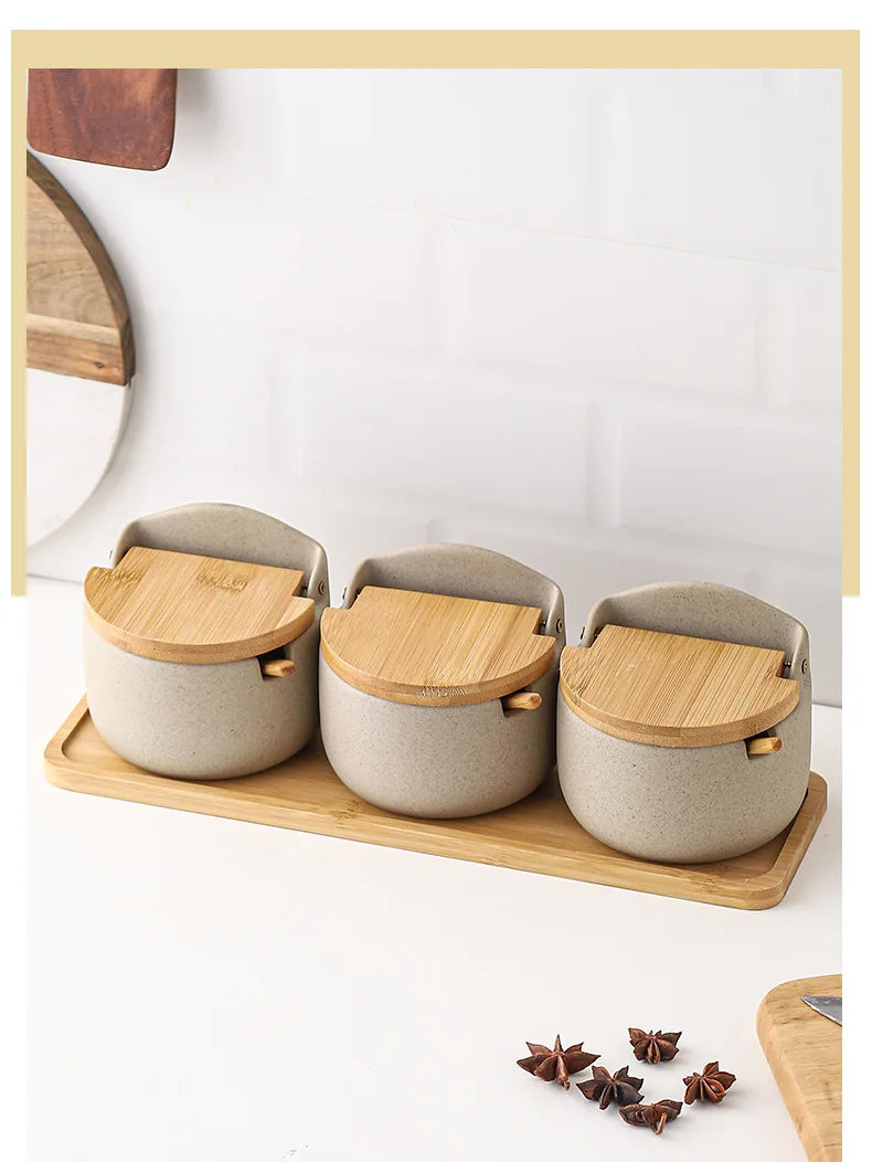 Ceramic Seasoning Jar with Lid
