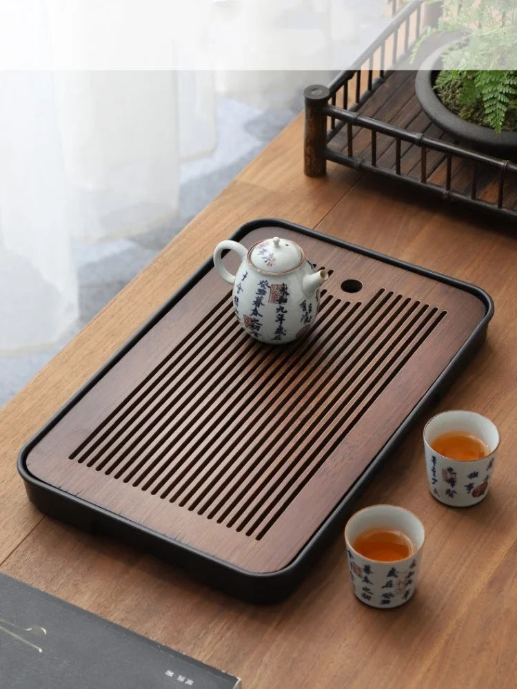 Portable Bamboo Tea Tray