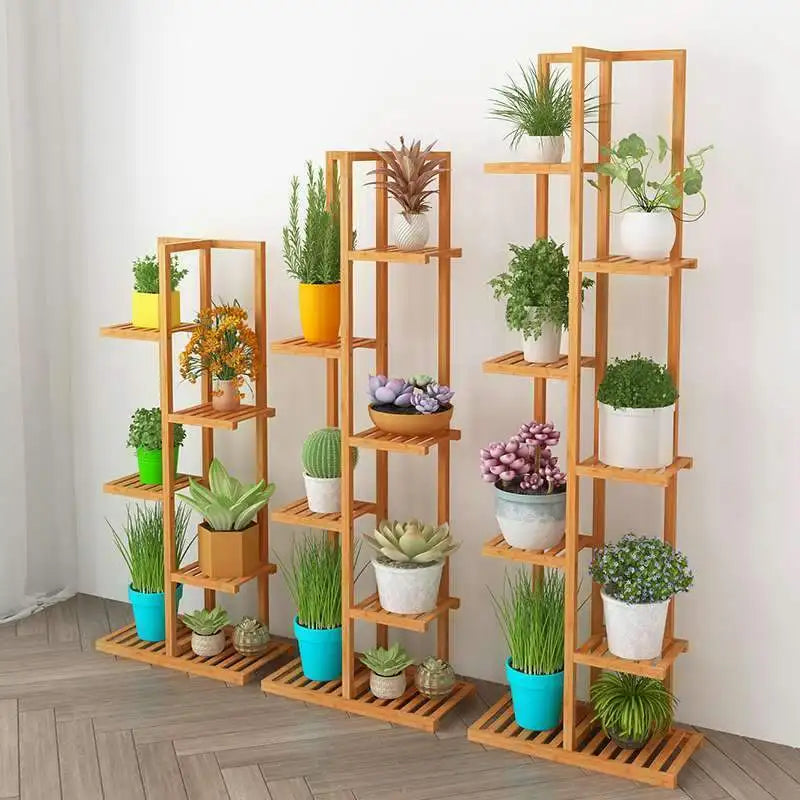 Bamboo Plant Stand for Indoor Outdoor