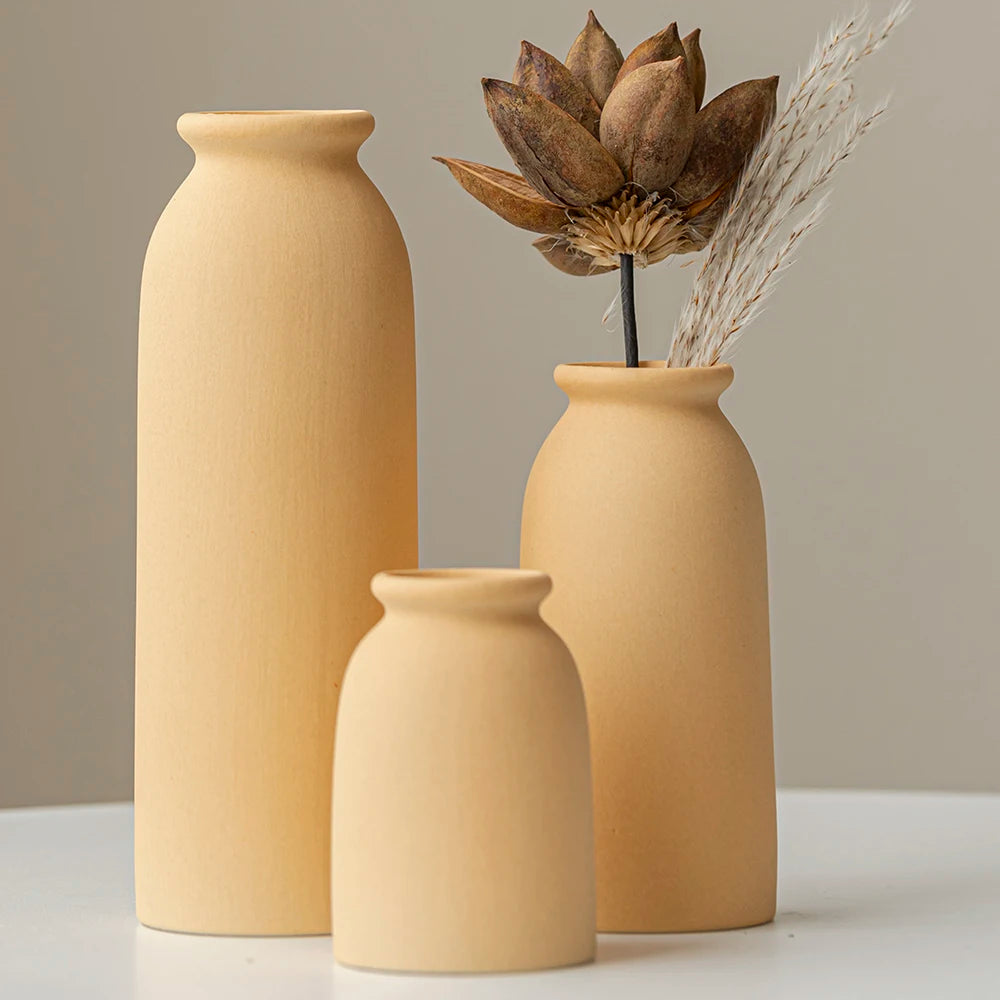 Rustic Boho Flower Vase - Set of 3