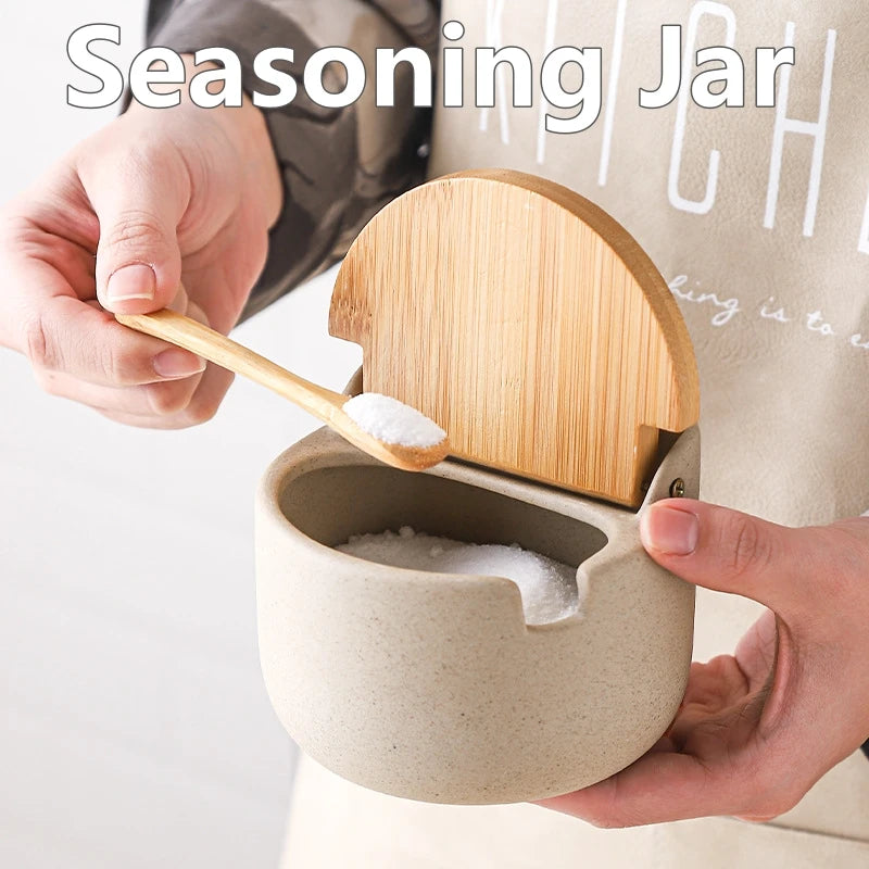 Ceramic Seasoning Jar with Lid