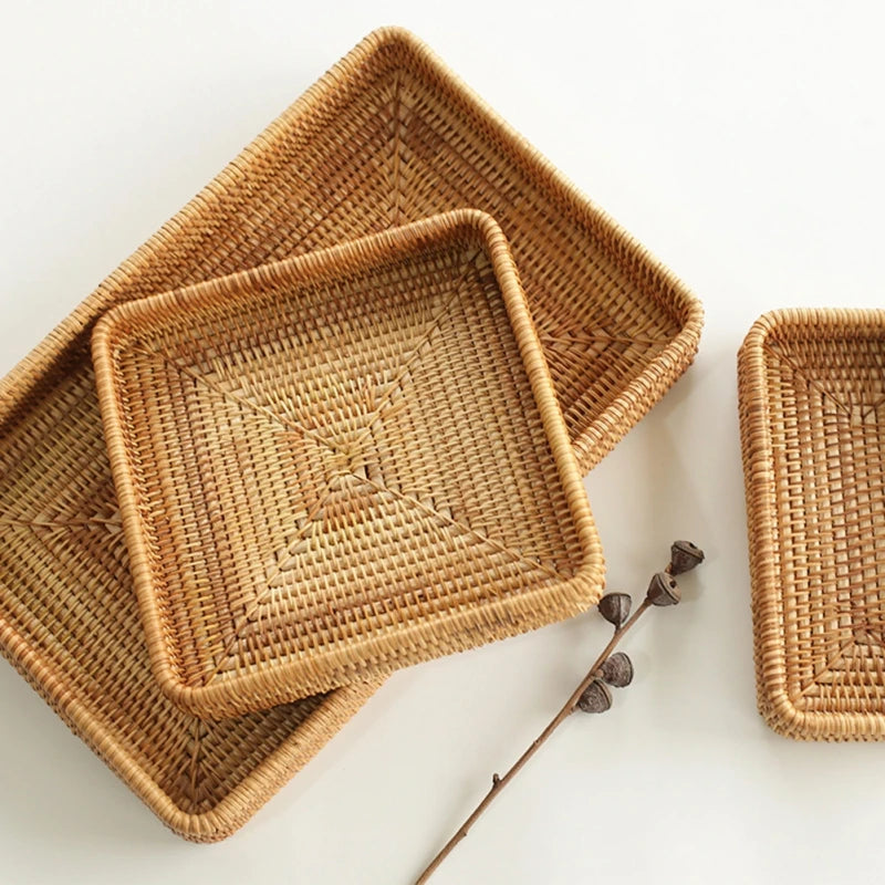 Handwoven Rattan Storage Basket