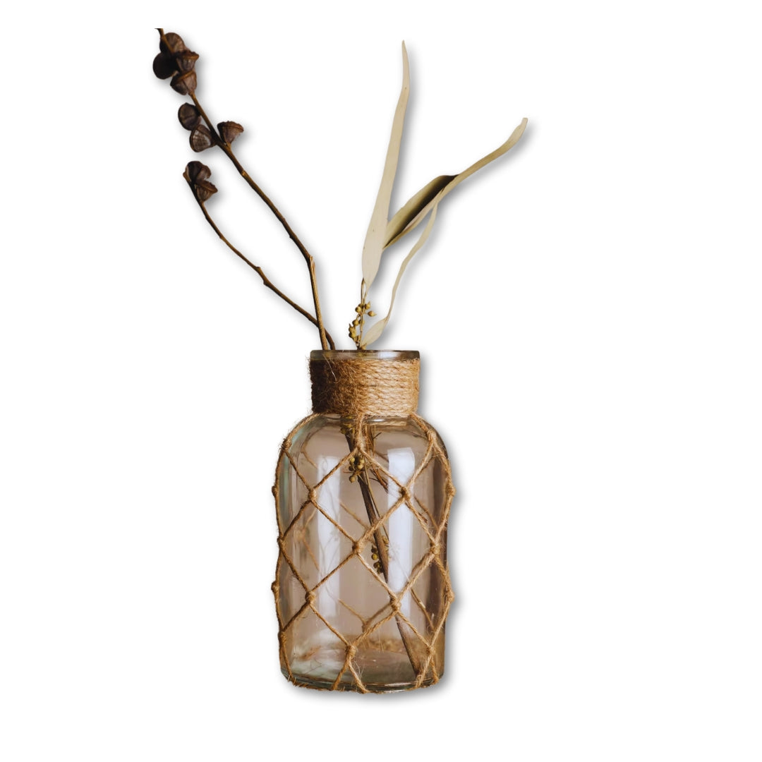Glass Vase with Rope