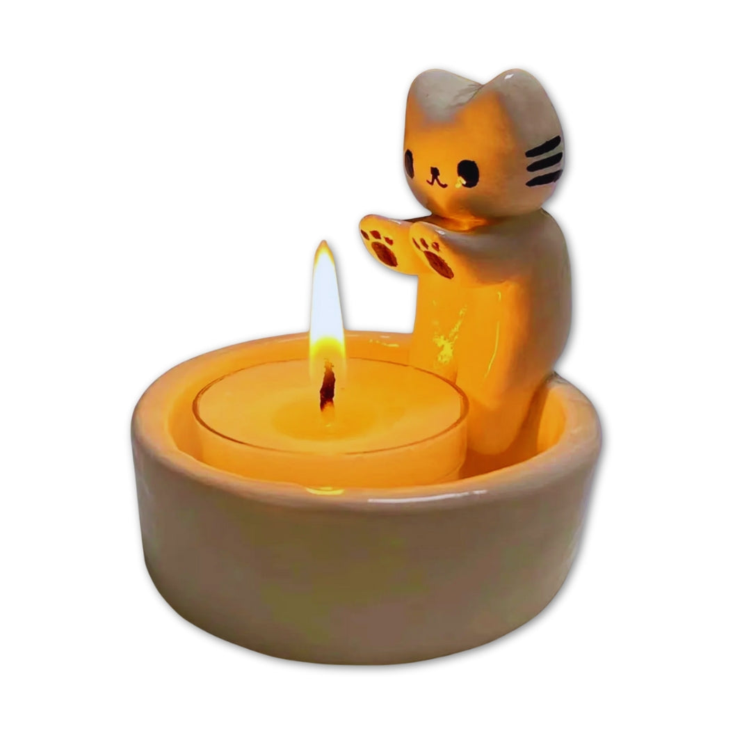 Cute Kitten Candle Holder