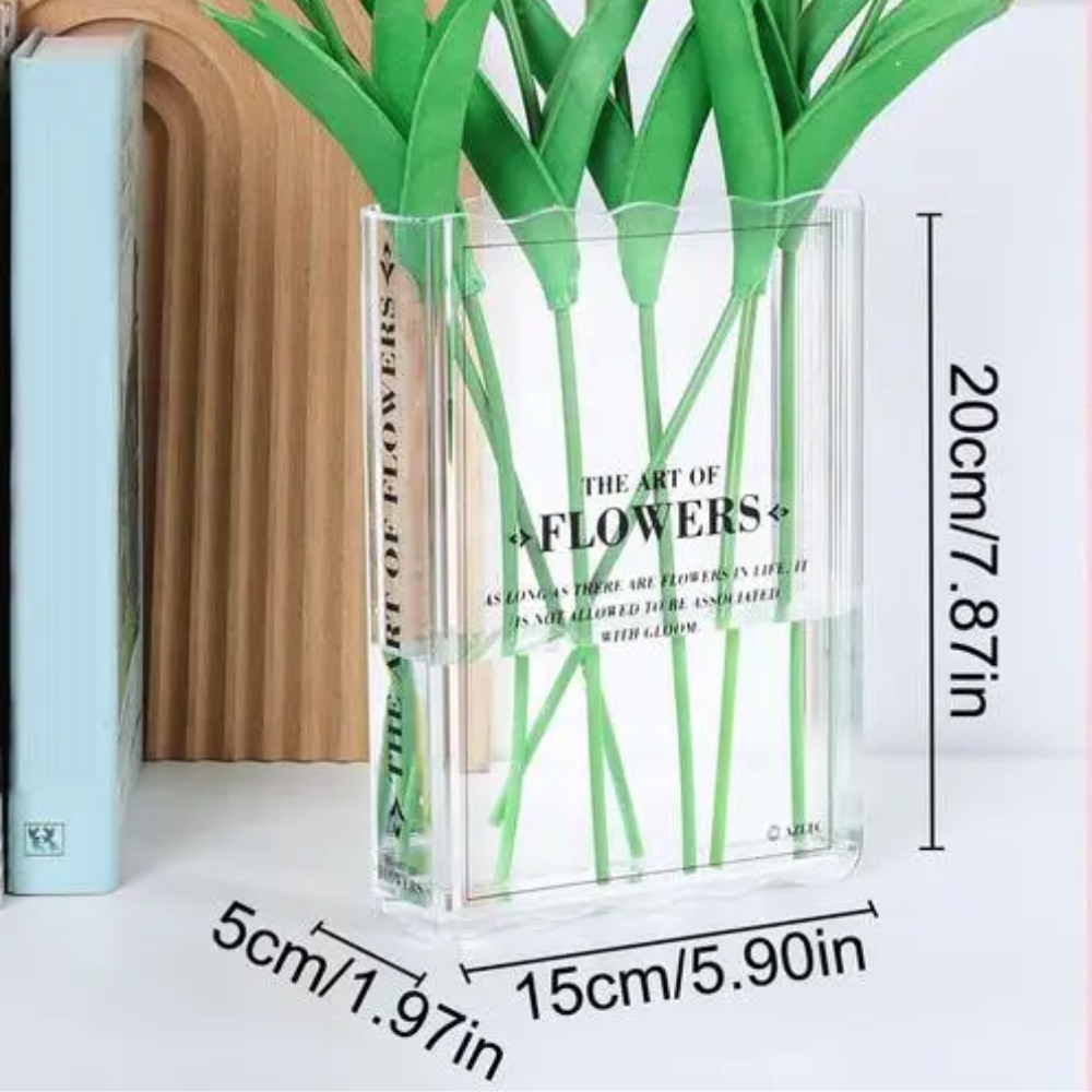 Clear Acrylic Book Vase