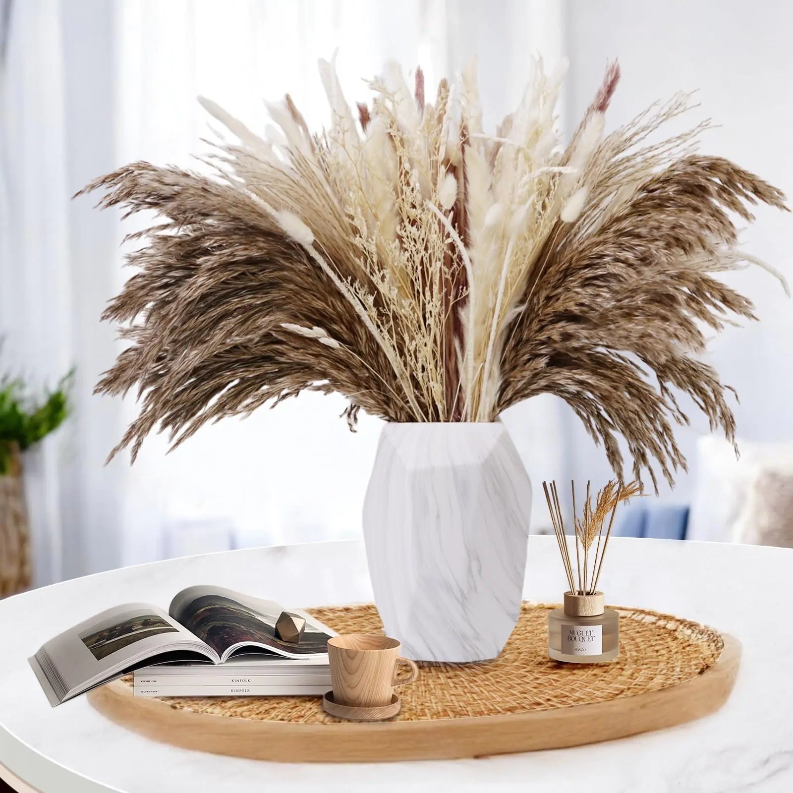Dried Pampas Grass - 96 Pc