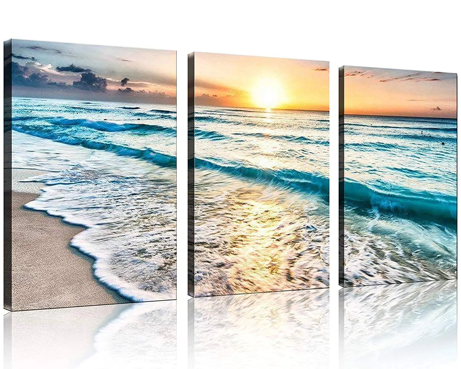 Canvas Wall Art - Blue Sea Sunset