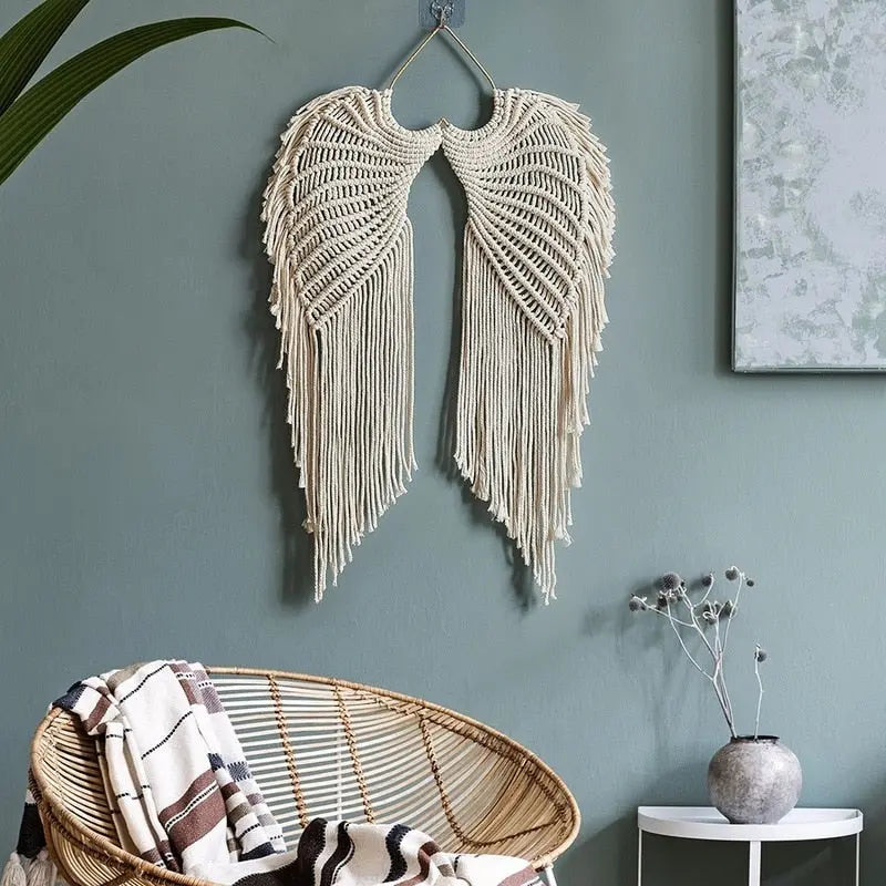 Angel Wings Woven Hanging Décor Affectiona