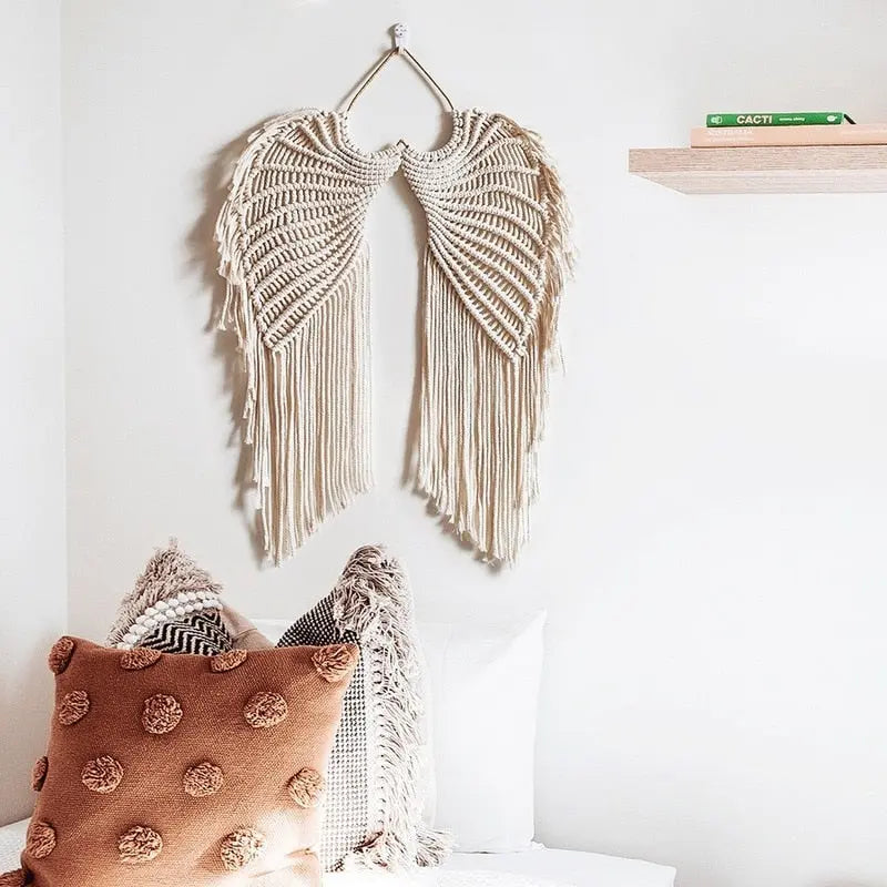 Angel Wings Woven Hanging Décor Affectiona
