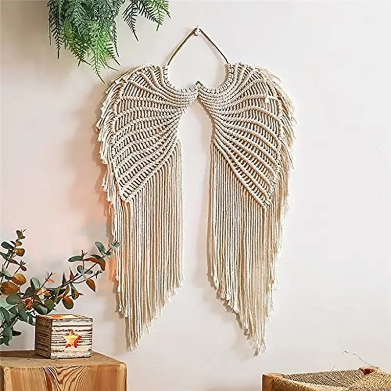 Angel Wings Woven Hanging Décor Affectiona