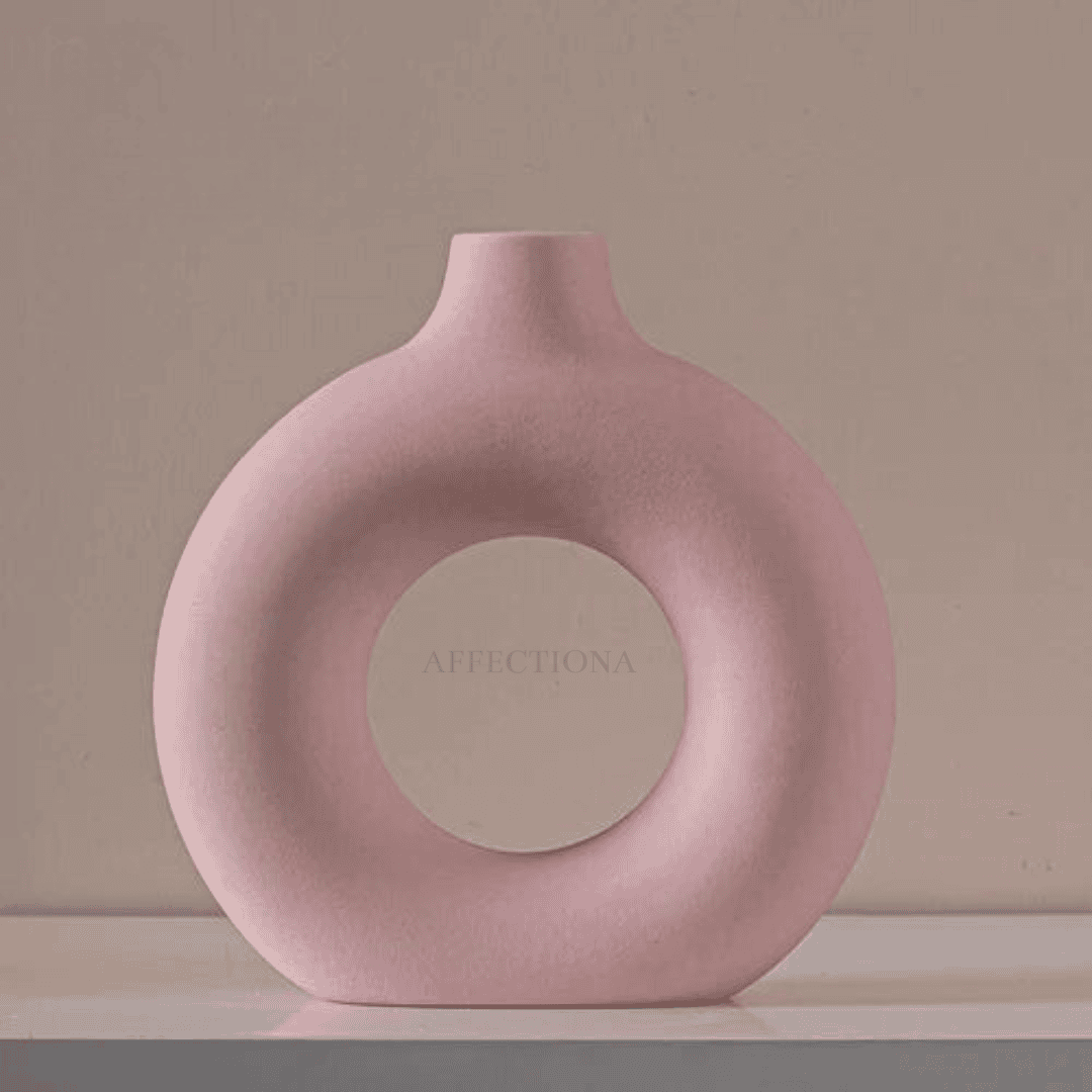 European Pink Openwork Vase