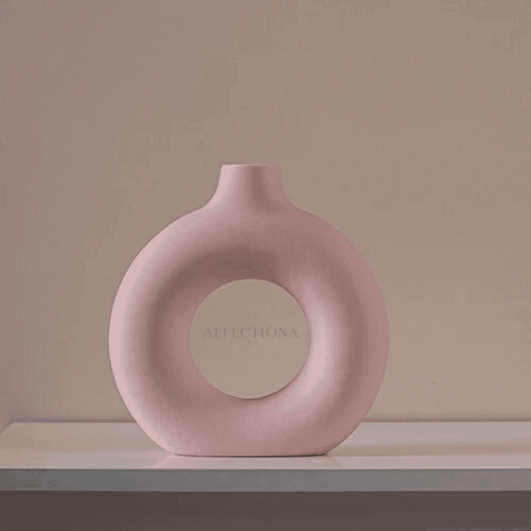 European Pink Openwork Vase