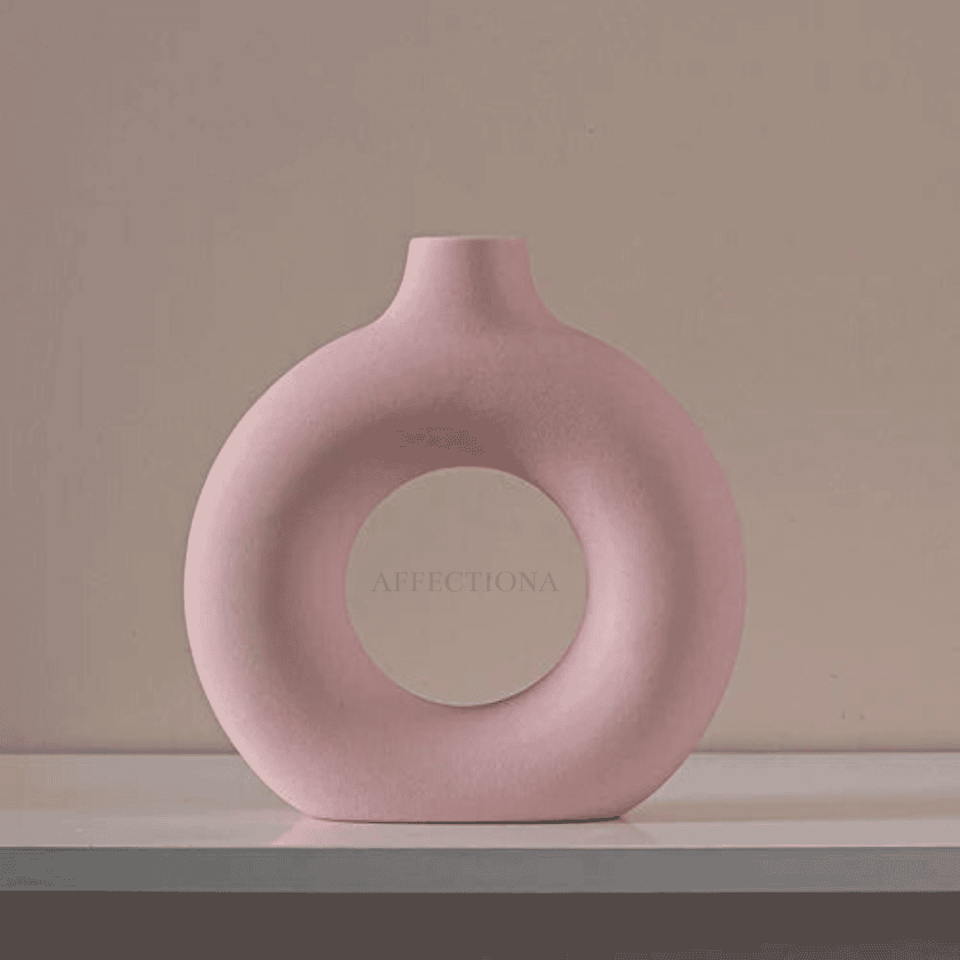 European Pink Openwork Vase