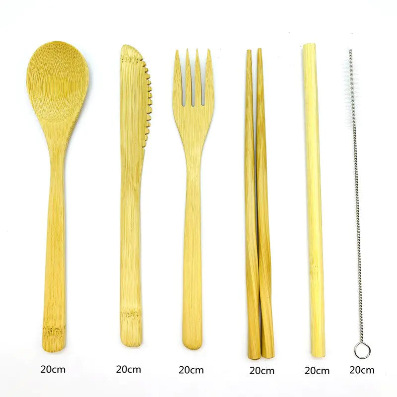 Bamboo Travel Utensils Set