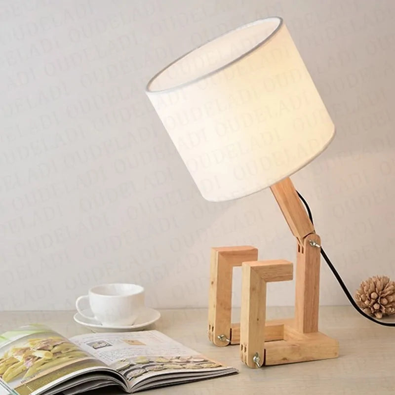 Bamboo Robot Table Lamp